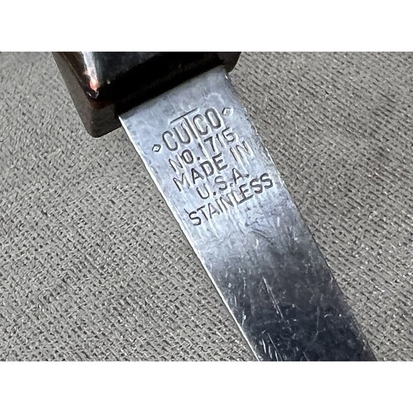 Vintage CUTCO Kitchen Tool Utensil Composite Brown Swirl Handle Ladle - Picture 7 of 8